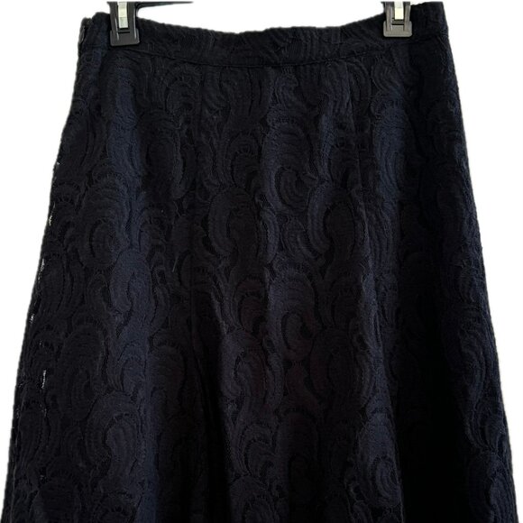 NWT DKNY C BLACK LACE SHORT SKIRT FLARED LINED SZ 6 - Picture 1 of 10